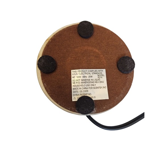 Scentsy PLYMOUTH Leaf Wax Warmer Retired Full Size With Blub 3 Wax Bars Fall - Picture 11 of 16